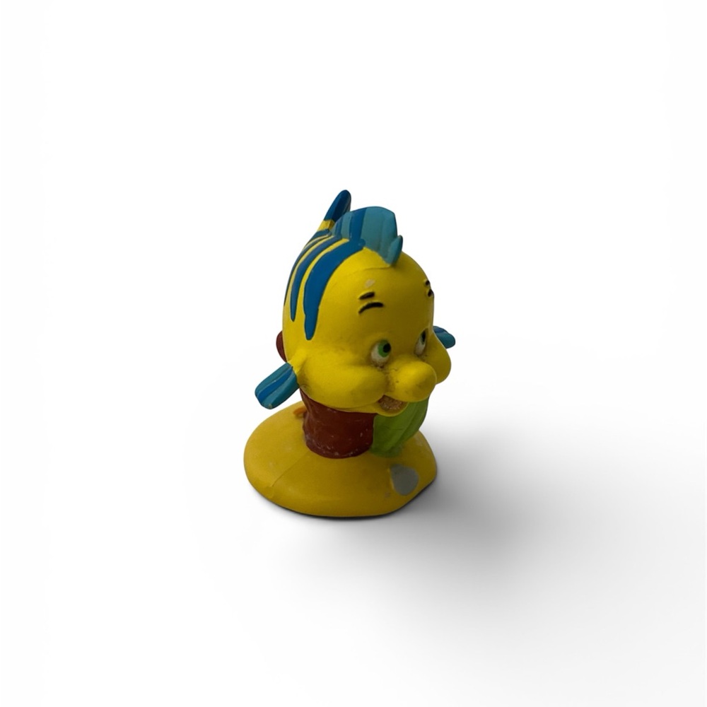 DISNEY Flounder From The Little Mermaid PVC Figure Toy 2.5” Figurine Figure